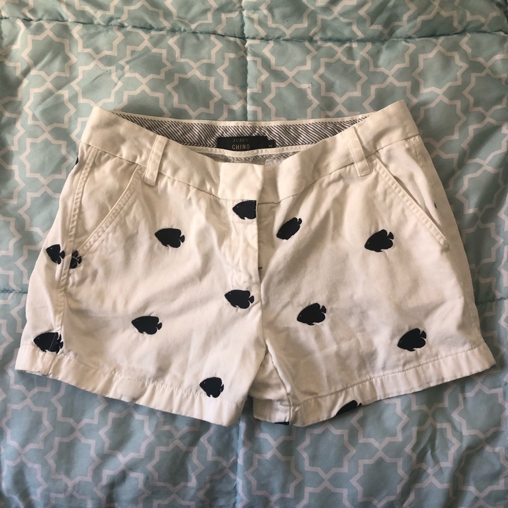 JCrew Fish Print Chino Shorts